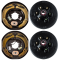 Lippert 12 inch manual electric brake pair with fully assembled pre‑greased 6‑on‑5.5 hub drum kit for 6K trailer axle, Dexter compatible