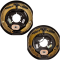 Lippert 12 inch manual electric brake pair with fully assembled pre‑greased 6‑on‑5.5 hub drum kit for 6K trailer axle, Dexter compatible