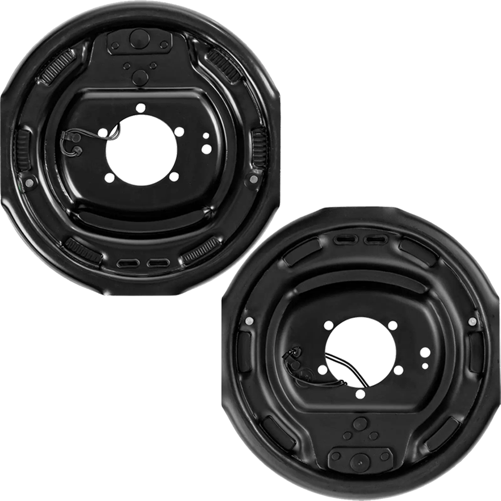 Lippert 12 inch manual electric brake pair with fully assembled pre‑greased 6‑on‑5.5 hub drum kit for 6K trailer axle, Dexter compatible