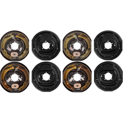 Lippert 4-Pack (2-Pair) Self-Adjusting 12" x 2" Trailer Brake Assembly Kit for 4K-7K lb Left+Right Tandem Axle – Fits Dexter, Alko, Lippert, Rockwell & Quality Axles – 1-Year Warranty