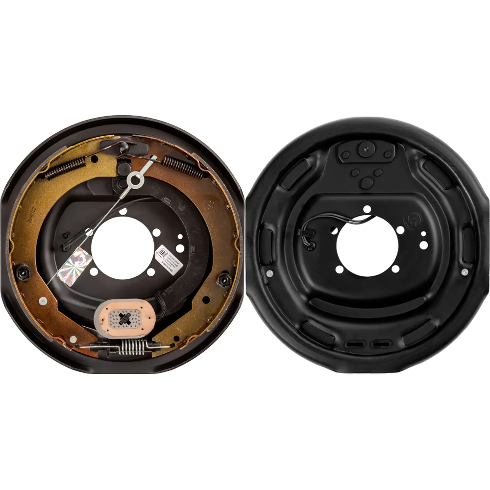Lippert right‑hand self‑adjusting 12 × 2 brake assembly & 12″ drum hub kit, 8‑on‑6.5 bolt pattern, 5/8″ studs, Dexter compatible