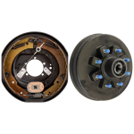 Lippert 12" RH Self‑Adjust Brake & Fully Assembled Drum Hub Bundle – 7K Lippert 12" right‑hand self‑adjusting brake assembly with fully assembled pre‑greased 8‑on‑6.5 drum hub bundle, 7K axle, Dexter compatible