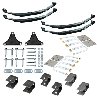 Lippert 3,500 lb Tandem Axle Suspension Kit, 24″ Springs @ 1,250 lb Each, 1.75″ Tube, Tall Equalizer, Hangers & Hardware