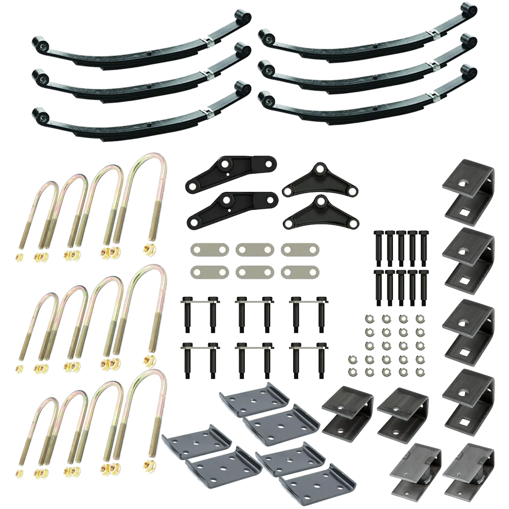 Lippert Triple Axle Suspension Kit with 3 inch Axle Tube, 33 inch Spacing
