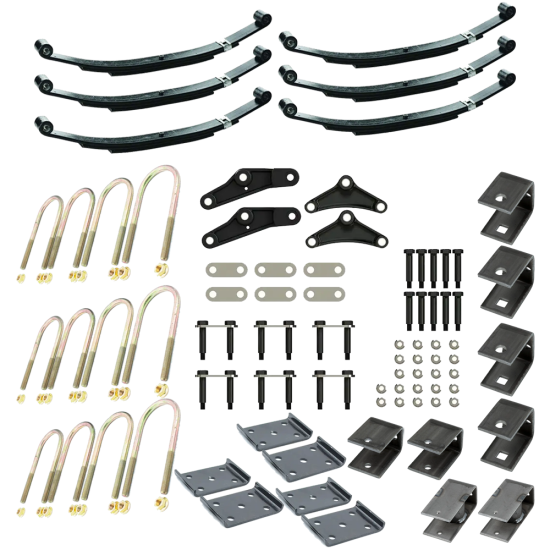 Lippert Triple Axle Suspension Kit with 3 inch Axle Tube, 33 inch Spacing