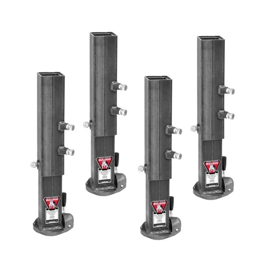 Bulldog BX1 25K square gooseneck coupler, adjustable 4.5″ outer tube, 2-5/16″ ball (set of 4)