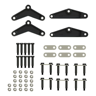Lippert triple axle suspension kit 3" axle tubes, 4,000 lb leaf springs, long equalizers, hangers, hardware – fits Dexter, Alko, Rockwell