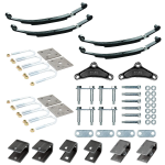 Lippert 3,500 lb tandem axle suspension kit with 1.75" axle tube, 24" leaf springs, hangers, and standard equalizer
