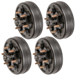 Lippert 10″ manual-adjust electric brake & bare hub kit for tandem 4,400 lb trailer axles, 6 on 5.5 pattern, Dexter / Al-Ko / Rockwell compatible