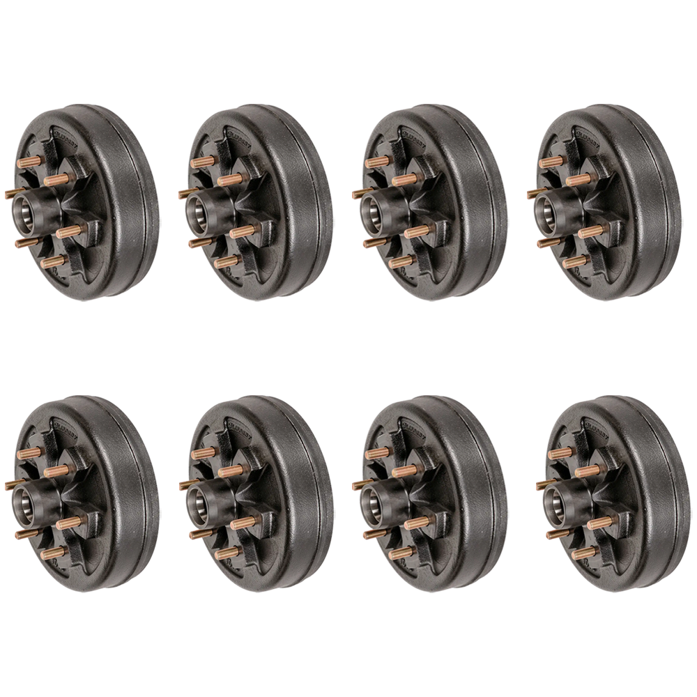 lippert 10 inch manual-adjust electric brake and bare hub kit quad axle dexter alko rockwell