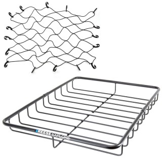 Reese 37x26 Low Profile Roof Cargo Basket with Bungee Net for Cross Bars