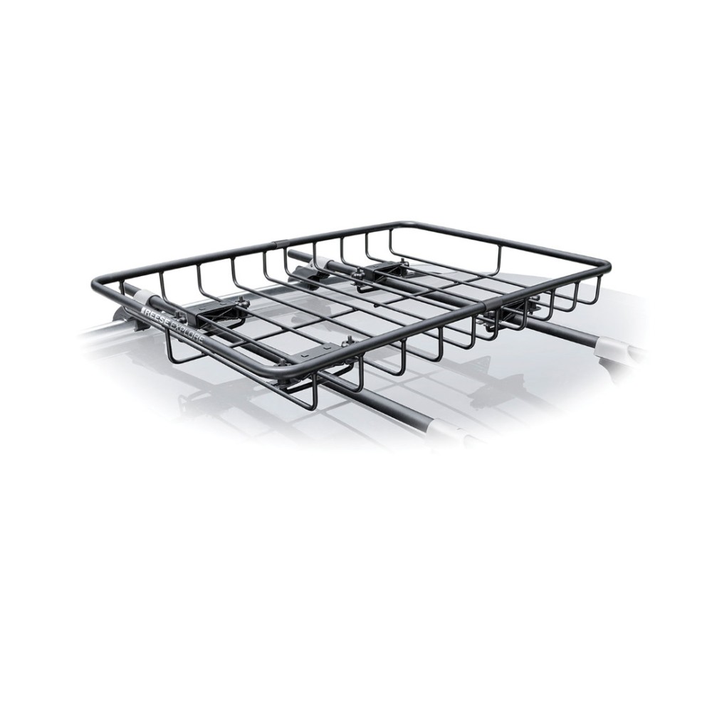 Reese 37x26 Low Profile Roof Cargo Basket with Bungee Net for Cross Bars