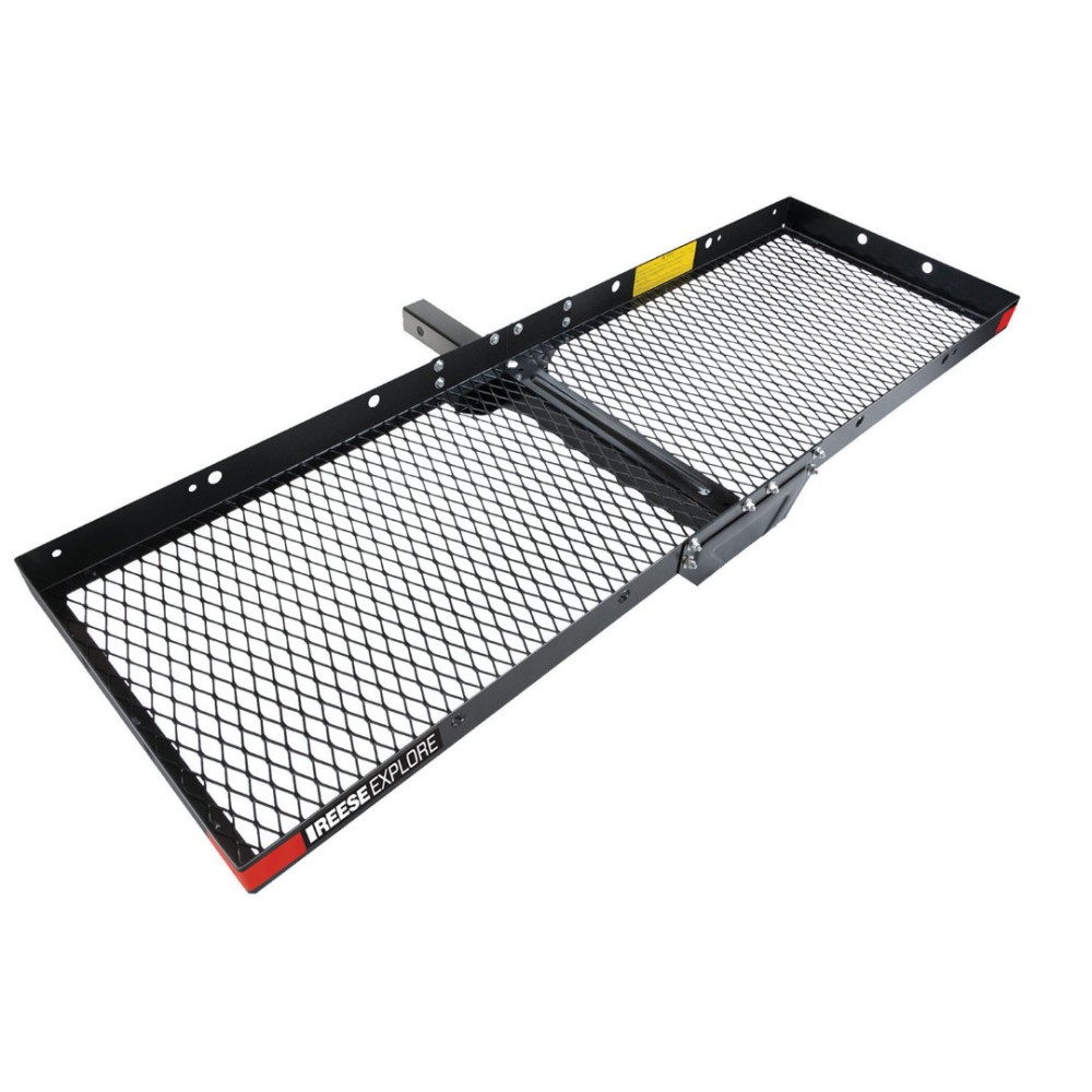 Reese 60x20 Hitch Cargo Carrier Bundle – Rainproof Bag & Cargo Net Reese 60×20 hitch cargo carrier bundle with 500 lb basket, rainproof 54×21×20 bag and cargo net for 2″ receiver
