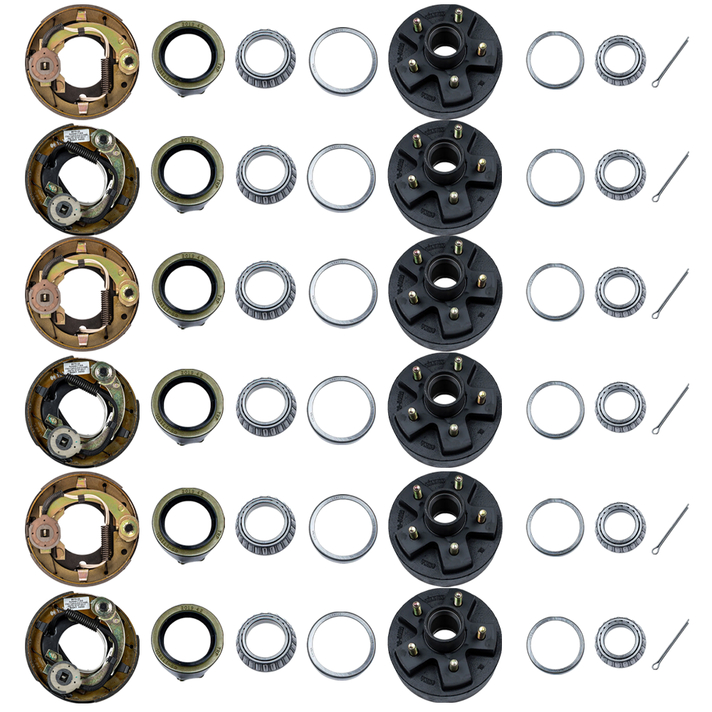 Lippert Triple Axle 7 x 1.25 2,200-lb Electric Brake and Hub Kit 5 on 4.5 for Dexter Alko