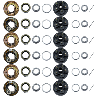 Lippert Triple Axle 7 x 1.25 2,200-lb Electric Brake and Hub Kit 5 on 4.5 for Dexter Alko