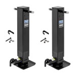 Heavy-Duty 12,000 lb Pro Series Square Trailer Jack Set (2 Pack) Pro Series 12K Square Trailer Jacks – Sidewind Handle, Spring Return, Weld-On