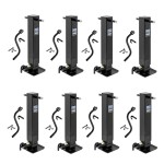 Pro Series 12K Square Trailer Jacks, 8-Pack, Weld-On, Sidewind Crank