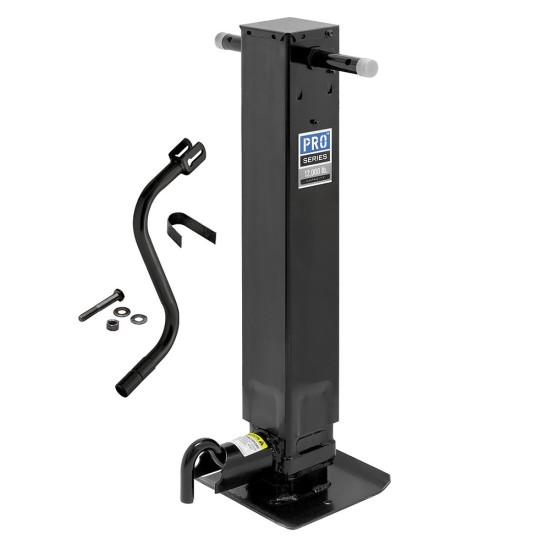 Pro Series 8x 12,000 lb Square Jacks, Heavy-Duty, Non-Spring Return Pro Series 12K Square Trailer Jacks, 8-Pack, Weld-On, Sidewind Crank