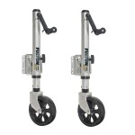 Fulton 1.5K XLT swivel trailer jacks with TruTurn 360 and 12" travel Fulton XLT 1.5K marine trailer jacks with sidewind handle and TruTurn 360