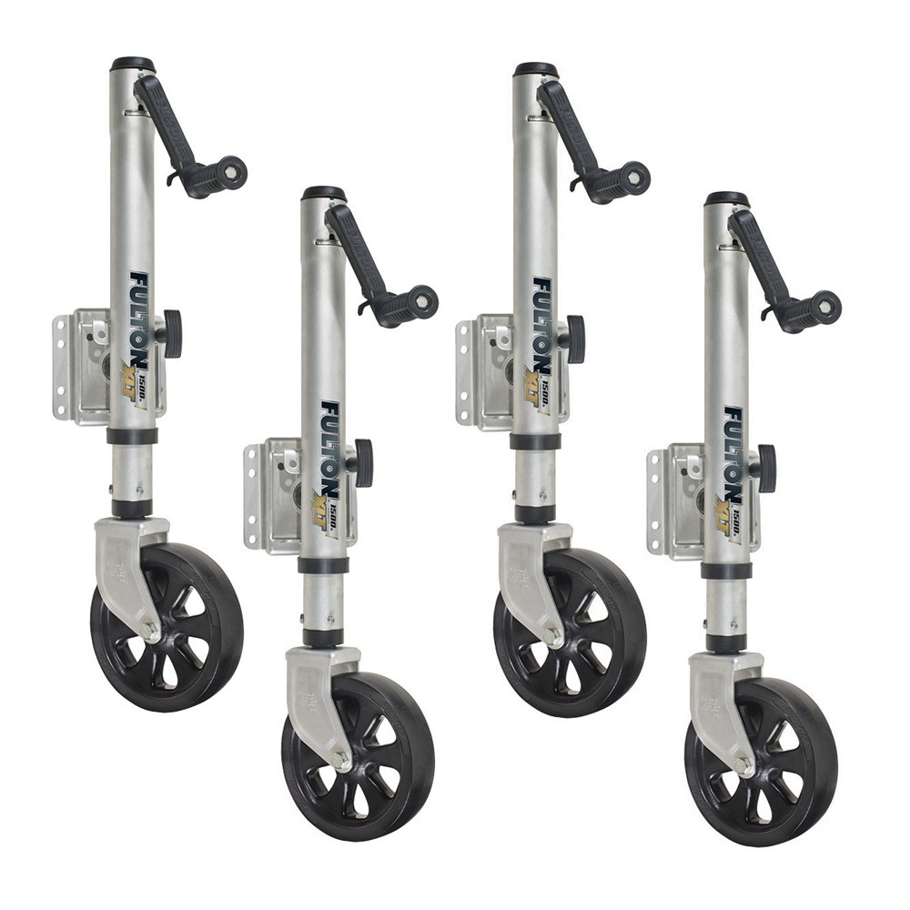 Fulton XLT 1,500 lb Marine Swivel Trailer Jacks with Sidewind Handle – 4 Pack
