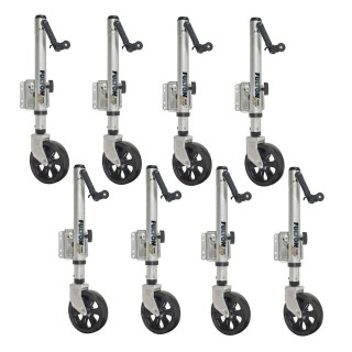 Fulton 1.5K XLT Swivel Trailer Jacks with TruTurn 360 and Sidewind Handle, 8-Pack