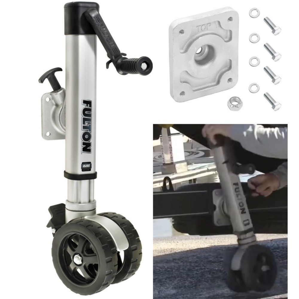 Fulton F2 Boat Trailer Jack 1600 lbs Side Wind Bolt-On Hardware Side Mount + XP-F2 Conversion Adapter Lifetime Warranty + Hardware Bolt-On Side Mount Fulton F2 Boat Trailer Jack 1600 lbs Side Wind Bolt-On Hardware Side Mount + XP-F2 Conversion Adapter Lifetime Warranty + Hardware Bolt-On Side Mount