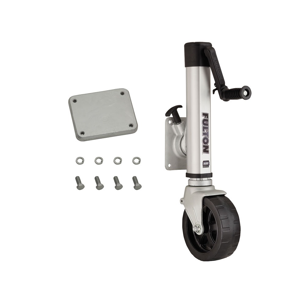 Fulton F2 1600 lb Trailer Jack Bundle – Weld-On, 10" Travel, 8" Wheel Fulton F2 1.6K Marine Trailer Jack with 8-Inch Wheel Weld-On Mount – 2 Pack