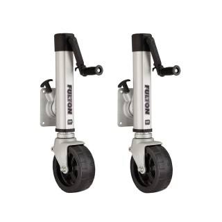 Fulton F2 1600 lb Trailer Jack Bundle – Weld-On, 10" Travel, 8" Wheel Fulton F2 1.6K Marine Trailer Jack with 8-Inch Wheel Weld-On Mount – 2 Pack
