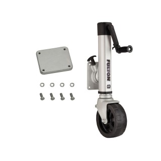 Fulton F2 1600 lb Trailer Jack Bundle – Weld-On, 10" Travel, 8" Wheel Fulton F2 1.6K Marine Trailer Jack with 8-Inch Wheel Weld-On Mount – 2 Pack