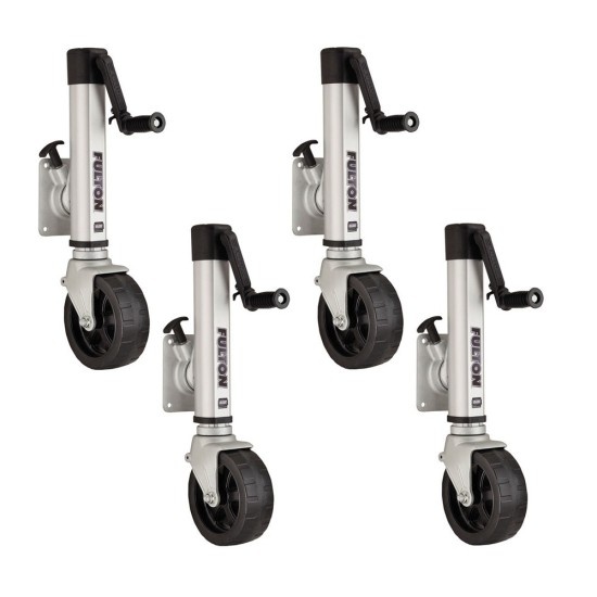 Fulton 4x F2 1,600 lb Weld-On Trailer Jack with 8" Wide Wheel Fulton 1.6K F2 Marine Trailer Jack with 8" Wheel for 3x5 Frame (4-Pack)