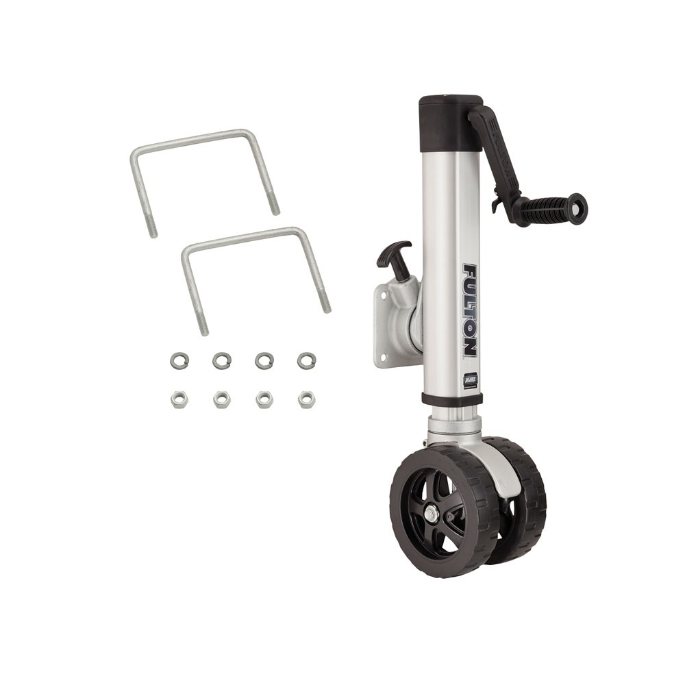 Fulton 1,600 lb Capacity F2 Trailer Jack Bundle with Dual Wheels and Sidewind Fulton 1.6K F2 Marine Trailer Jack with Dual 7" Wheels and Side Mount – 10-Pack