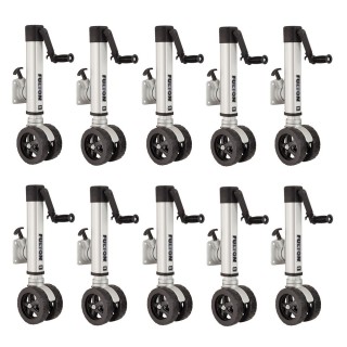 Fulton 1,600 lb Capacity F2 Trailer Jack Bundle with Dual Wheels and Sidewind Fulton 1.6K F2 Marine Trailer Jack with Dual 7" Wheels and Side Mount – 10-Pack