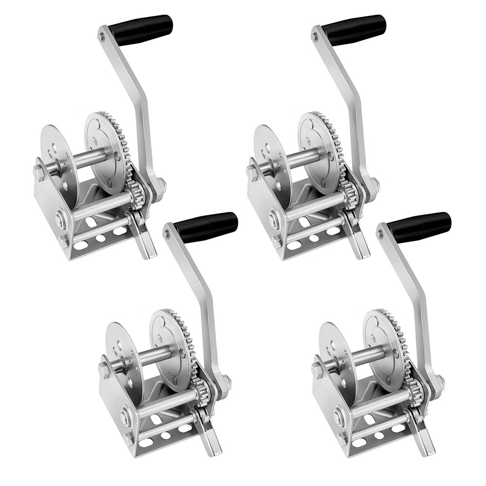 Fulton 900 lb Manual Trailer Winch – Single Speed, Strap or Rope, 7" Handle Fulton 900 lb Single-Speed Trailer Winch with 7" Handle – Strap or Rope Compatible