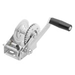 Fulton 900 lb trailer winch with 7-inch crank handle, strap and rope compatible, 8-pack