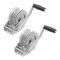 2-Pack Fulton 1,300 lb Marine Trailer Winches with 8-inch Manual Handle in Clear Zinc Finish