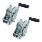 Fulton 1,500 lb Marine Trailer Winch 8″ Crank Handle 2-Pack Z-MAX 600
