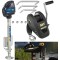 Fulton XLT Boat Trailer Winch 1500 lbs + XLT Powered Electric Trailer Jack 2500 lbs 5 Year Warranty + Hardware Bolt-On Side Mount