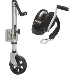 Fulton XLT Boat Trailer Winch Single-Speed 1800 lbs + Fulton XLT Trailer Jack Sharkskin Saltwater Tested 1500 lbs 5 Year Warranty + Hardware Bolt-On Side Mount Fulton XLT Boat Trailer Winch Single-Speed 1800 lbs + Fulton XLT Trailer Jack Sharkskin Saltwater Tested 1500 lbs 5 Year Warranty + Hardware Bolt-On Side Mount