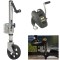 Fulton XLT Boat Trailer Winch Single-Speed 1500 lbs + XLT Trailer Jack Sharkskin Saltwater Tested 1500 lbs 5 Year Warranty + Hardware Bolt-On Side Mount