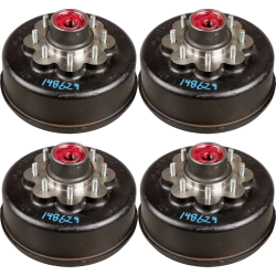 Lippert Tandem 8K Axle Brake Drum & Hub Assembly Bundle – 8 on 6.5 Bolt Pattern, 9/16″ Studs (Set of 4) – Compatible with Dexter & AL-KO