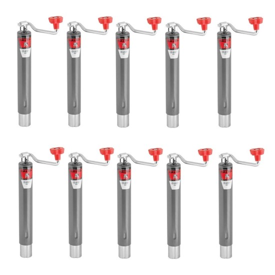Bulldog 2K Round A-Frame Trailer Jack – 10" Lift, Weld-On, Topwind – Pack of 10 Bulldog 2K Round A-Frame Trailer Jack Bundle with 10" Lift and Topwind Handle
