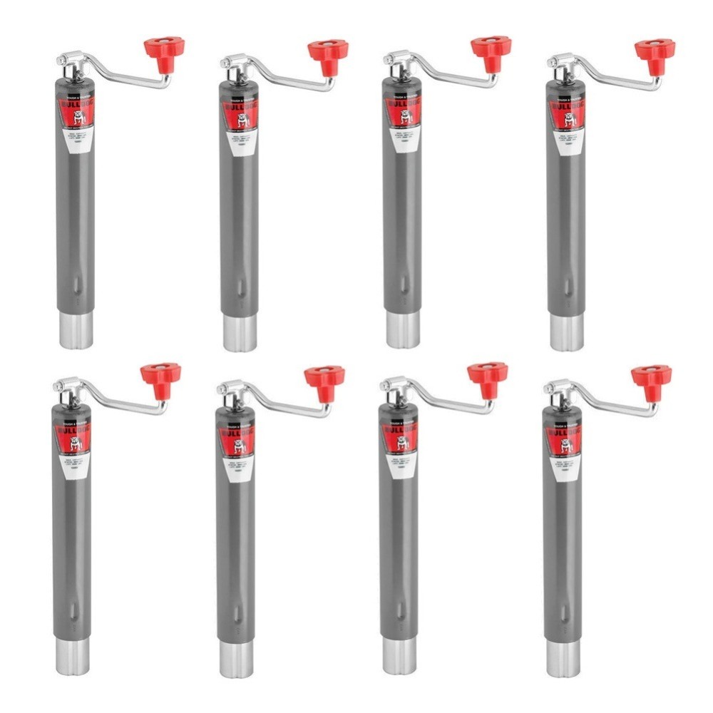 Bulldog 2K Round A-Frame Trailer Jack Bundle – Topwind Handle, 10" Lift Bulldog 2K Round Trailer Jack Topwind 10" Lift – Fixed A-Frame Mount