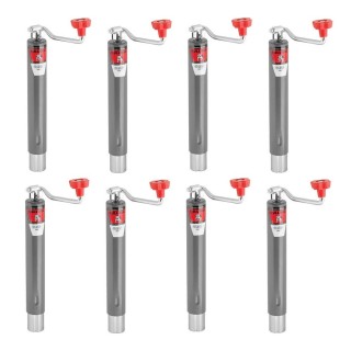 Bulldog 2K Round A-Frame Trailer Jack Bundle – Topwind Handle, 10" Lift Bulldog 2K Round Trailer Jack Topwind 10" Lift – Fixed A-Frame Mount
