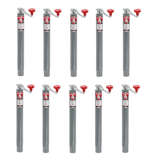 Bulldog 2K Round A-Frame Trailer Jacks - 10 Inch Lift, Topwind, Weld-On (10-Pack) Bulldog 2K Round A-Frame Trailer Jack Set with 10" Lift and Topwind Handle
