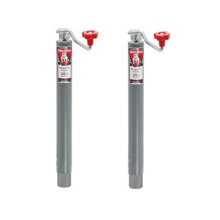 Bulldog 2x 2,000 lb A-Frame Round Trailer Jacks – 10" Travel, Topwind Crank Bulldog 2K A-Frame Trailer Jack Bundle with 10 Inch Lift and Topwind Handle