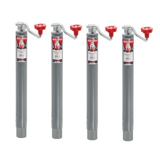 Bulldog 4-Pack 2K Round A-Frame Trailer Jacks with 10 Inch Lift and Topwind Handle