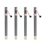Bulldog 2K A-Frame Round Trailer Jack 15" Lift with Sidewind Handle – 4 Pack