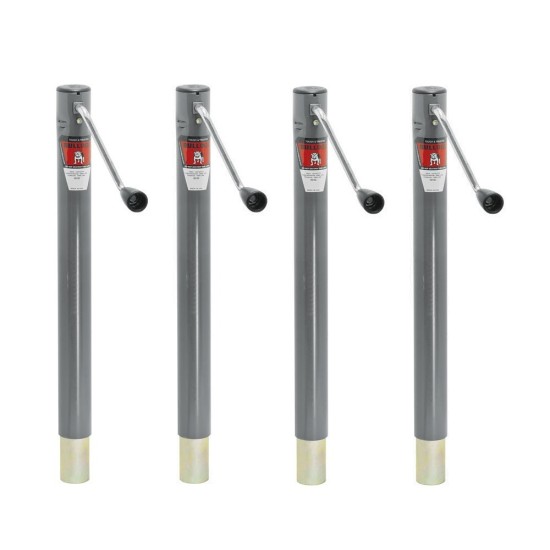 Bulldog 2K A-Frame Round Trailer Jack 15" Lift with Sidewind Handle – 4 Pack