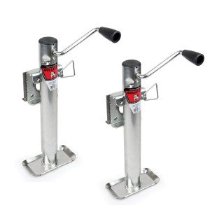 Bulldog 2K Sidewind Bolt-On Round Trailer Jack 10in Lift (2-Pack)
