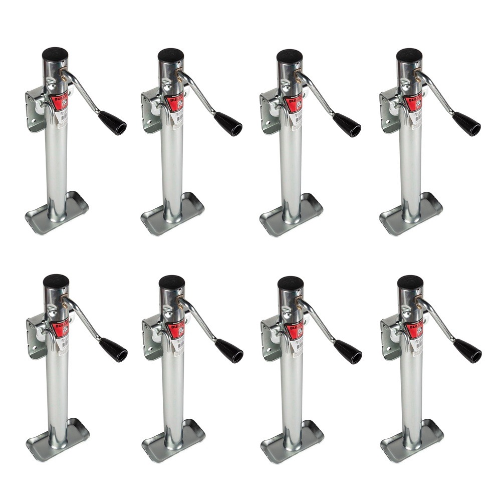 Bulldog 8-pack 2K snap ring swivel trailer jack with 15-inch lift, corrosion resistant